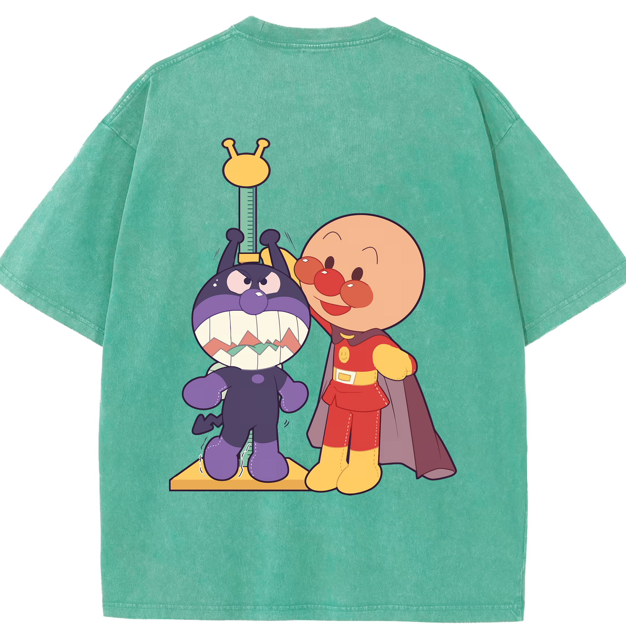（画像用） アンパンマン Anpanman 綿100% ヴィンテージ風 半袖Tシャツ（背面プリント）